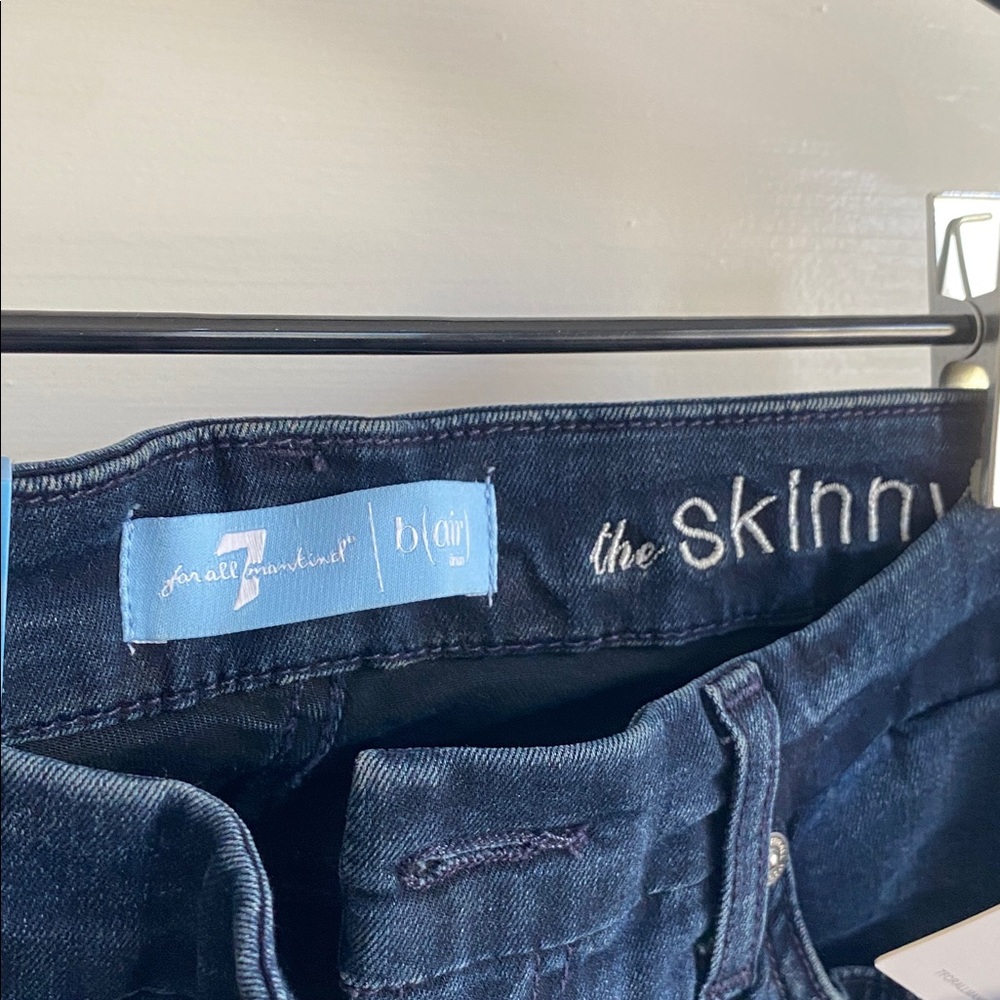 NWT 7 For All Mankind Skinny Jeans - Deep Blue Size 27” waist